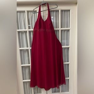 David’s Bridal Bridesmaids dress size 16 (runs small) cranberry.